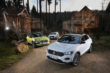 Vergleichstest Audi Q2, Hyundai Kona, VW T-Roc