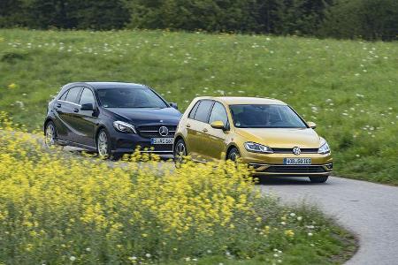 Mercedes A 200, VW Golf 1.5 TSI, Exterieur