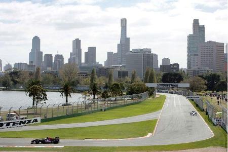 Wie immer drehten die Piloten ihre Kreise im malerisch gelegenen Albert Park.