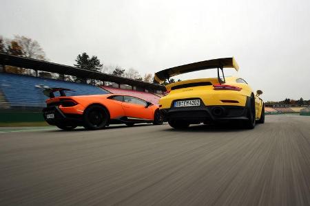 Lamborghini Huracán Performante, Porsche 911 GT2 RS, Exterieur Lamborghini Huracán Performante, Porsche 911 GT2 RS, Exterieur