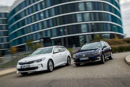 Kia Optima Sportswagon Plug-in-Hybrid, VW Passat Variant GTE, Exterieur
