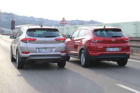 Hyundai Tucson 2.0 CRDI gegen Hyundai Tucson 1.6 GDI