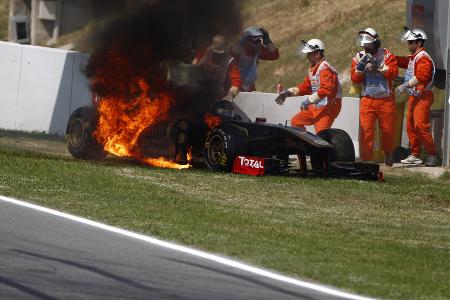Nick Heidfeld GP Spanien Crashs 2011