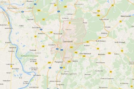 Karte Darmstadt