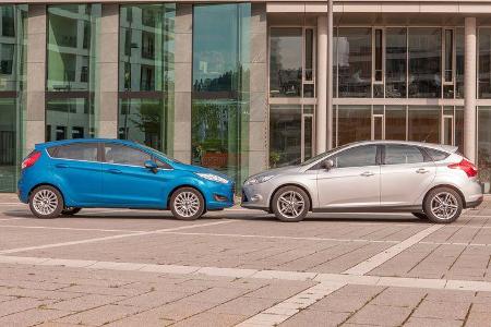 Ford Fiesta 1.0 Ecoboost, Ford Focus 1.0 Ecoboost, Seitenansicht
