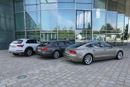 Audi A6 Avant, A7, Q5, Heckansicht