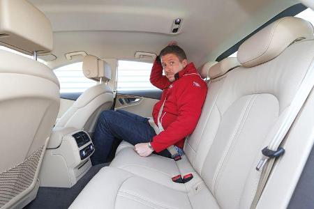 Audi A7, Rücksitz, Beinfreiheit