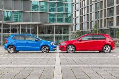 VW Polo 1.2 TSI, VW Golf 1.2 TSI, Seitenansicht