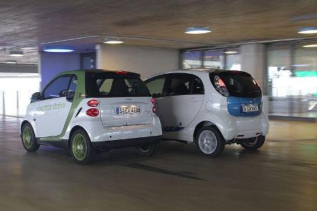 Mitsubishi i-Miev und Smart Fortwo ED