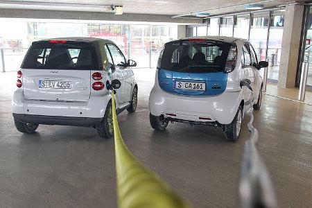 Mitsubishi i-Miev und Smart Fortwo ED