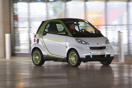 Mitsubishi i-Miev und Smart Fortwo ED