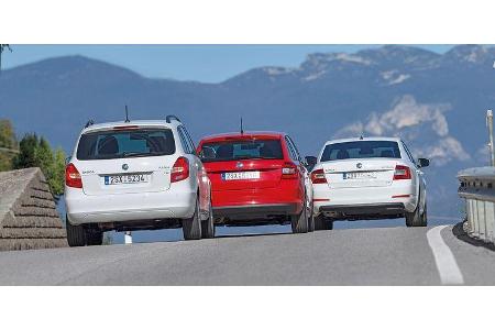 Skoda Fabia Combi, Rapid Spaceback, Octavia