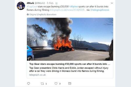 Alpine Feuer Top Gear Twitter Alpine Feuer Top Gear Twitter