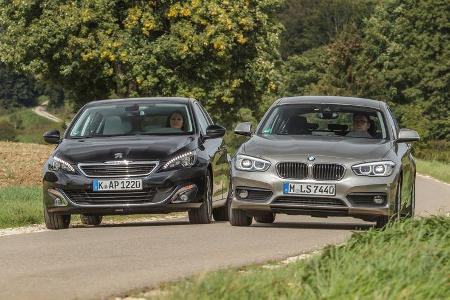 BMW 116d EDE, Peugeot 308 Blue HDi, Frontansicht