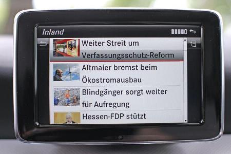Mercedes A 200 CDI AMG Sport, Display, Nachrichtenportal