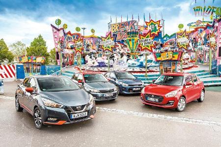 Kia Rio, Nissan Micra, Skoda Fabia, Suzuki Swift