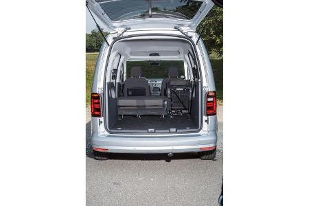 VW Caddy 2.0 TDI, Kofferraum, Sitze umklappen