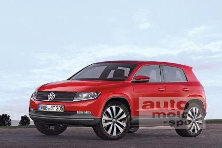 VW Baby-Tiguan, Polo-SUV, Retusche