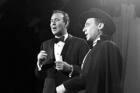 Mel Brooks auf der Bühne mit Comedy-Legende Carl Reiner