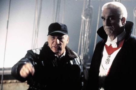 Mel Brooks und Leslie Nielsen beim Dreh von 