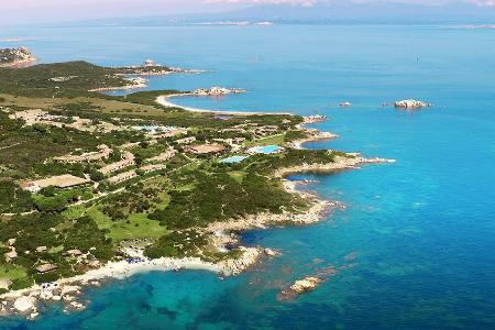 Das Valle dell'Erica, erstes Luxusresort auf Sardinien, aus der Vogelperspektive