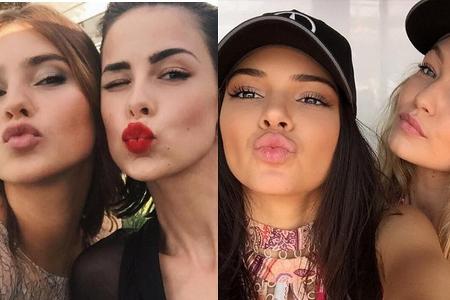 Stefanie Giesinger posiert mit Lena Meyer-Landrut, Kendall Jenner mit Gigi Hadid