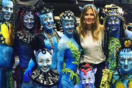 Heidi Klum mit den Darstellern aus Heidi Klum mit den Darstellern aus