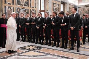 Papst Franziskus empfängt DFB-Team