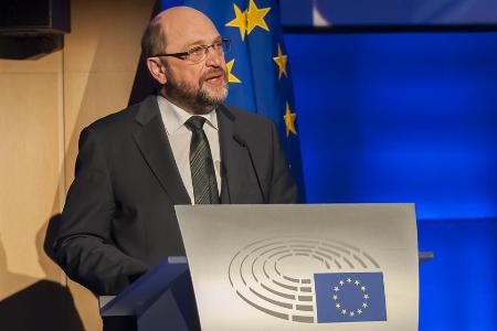 Sein alter Arbeitsplatz: Martin Schulz im Brüsseler Sitz des EU-Parlaments
