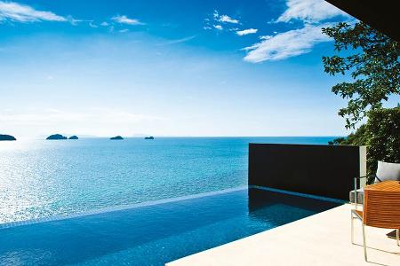Ein Infinity-Pool ganz für sich allein gibt es im Conrad Koh Samui in Thailand