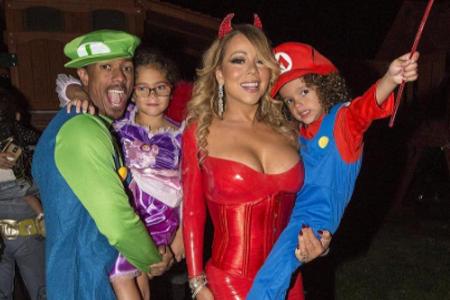 Mariah Carey mit ihrem Ex-Mann Nick Cannon und den Zwillingen Moroccan und Monroe