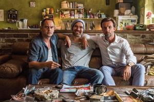 Das Erfolgstrio aus "Lammbock": Moritz Bleibtreu, Regisseur Christian Zübert und Lucas Gregorowicz (v.li.)