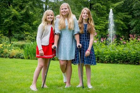 Prinzessin Ariane, Kronprinzessin Amalia und Prinzessin Alexia (v.l.n.r.)