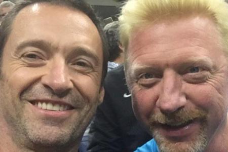 Auch Hugh Jackman (l.) konnte Becker als Fan seines Schützlings gewinnen