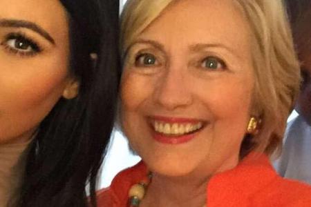 Schon im vergangenen Jahr ergatterte Kim Kardashian ein Selfie mit Hillary Clinton