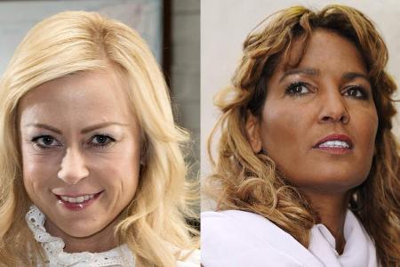 Jenny Elvers (l.) bietet Nadja abd el Farrag ihre Hilfe an