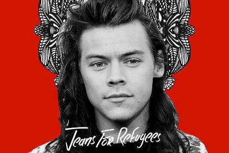 Sänger Harry Styles spendete eine schwarze Skinny-Jeans für das Projekt