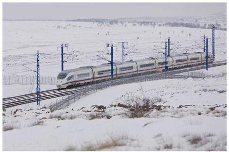 Velaro Zug Spanien Schnee