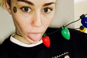 Mit diesem lustigen Bild wirbt Miley Cyrus für etwas Marihuana an Weihnachten