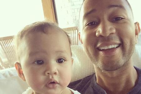 John Legend und seine Tochter John Legend und seine Tochter