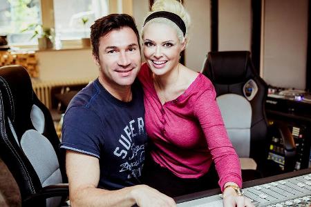 Daniela Katzenberger und Lucas Cordalis im Tonstudio