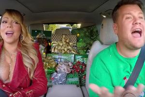 James Corden mit Mariah Carey im Auto