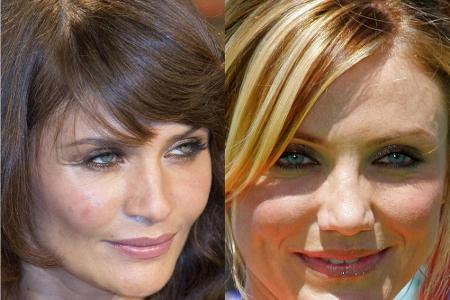 Model Helena Christensen (li.) und Schauspielerin Cameron Diaz bestechen mit ihren strahlend blauen Augen und einem leicht e...