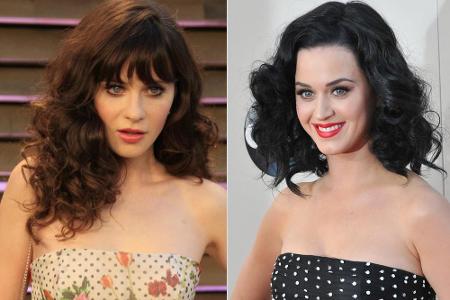 Mädchencharme im Doppelpack! Schauspielerin Zooey Deschanel (li.) und Pop-Star Katy Perry bedienen beide gerne des Girlie-Im...