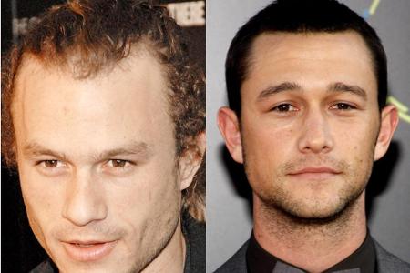 Schauspieler Joseph Gordon-Levitt (re.) ist dem verstorbenen Heath Ledger wie aus dem Gesicht geschnitten.