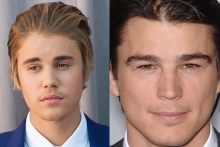 Gomez' Ex-Freund Justin Bieber (li.) sieht dagegen, je älter er wird, Hollywood-Star Josh Hartnett immer ähnlicher.