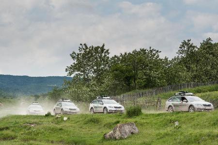 Schotterwege sind Teile der Route auf dem Weg zum Schwarzen Meer