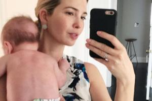 Wer trägt es besser? Ivanka Trump im Partner-Look mit Baby Theodore