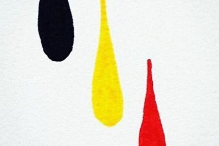 Tränen in den Farben der belgischen Flagge
