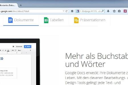Google Docs als Office in der Cloud